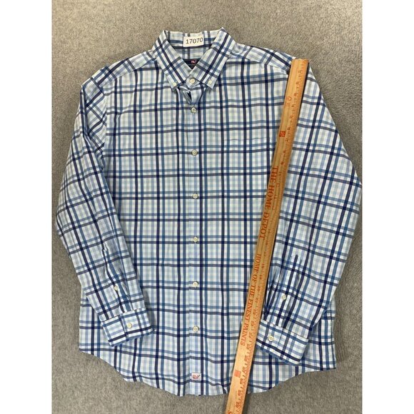 Vineyard Vines Classic Fit Plaid Long Sleeve Button Down Shirt (Men's Large) - Picture 6 of 12
